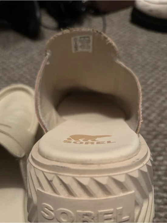 Sorel Women's Cream Platform Clog Mules - Picture 7 of 11